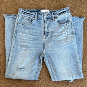 Risen Jeans Distressed Light Blue Women Jeans
